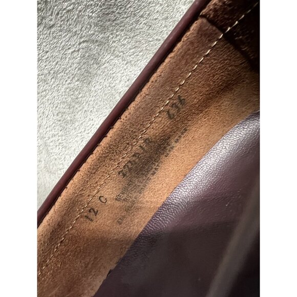 Vtg 60s 70s GH Bass Weejuns Men’s 12 C Oxblood Leather Tassel loafers Made USA - Picture 9 of 13